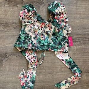 Buddy Love Multicolor Floral Crop Top